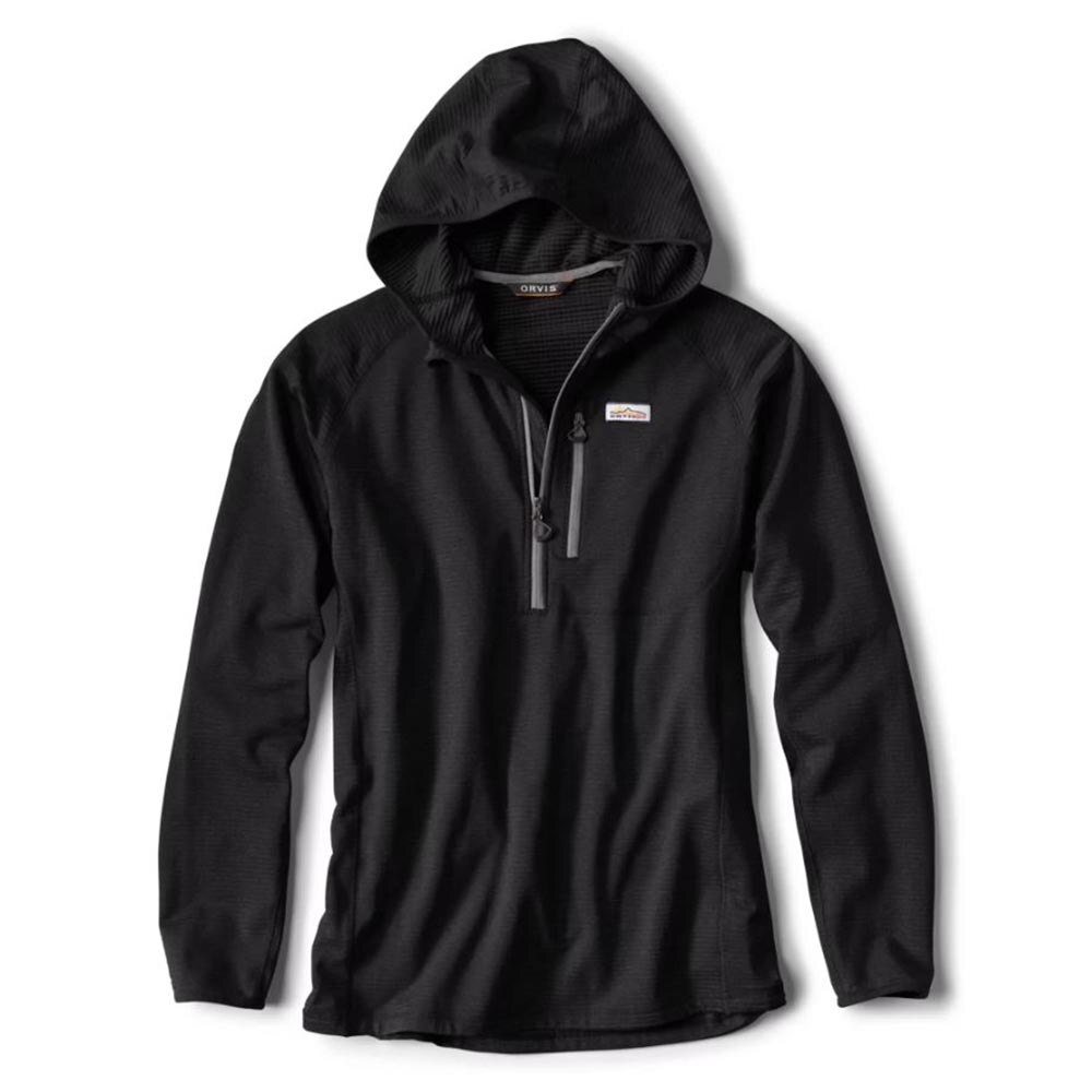 Orvis Horseshoe Hills 1/4 Hoodie Men's in Black